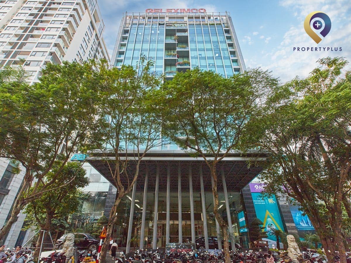 Toàn cảnh tòa nhà Geleximco Building nhìn từ phố Hoàng Cầu - hình ảnh từ Property Plus